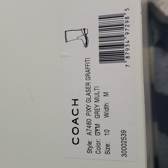 Coach Pixy Glaser Graffiti Rain Boots size 10 - Picture 7 of 8